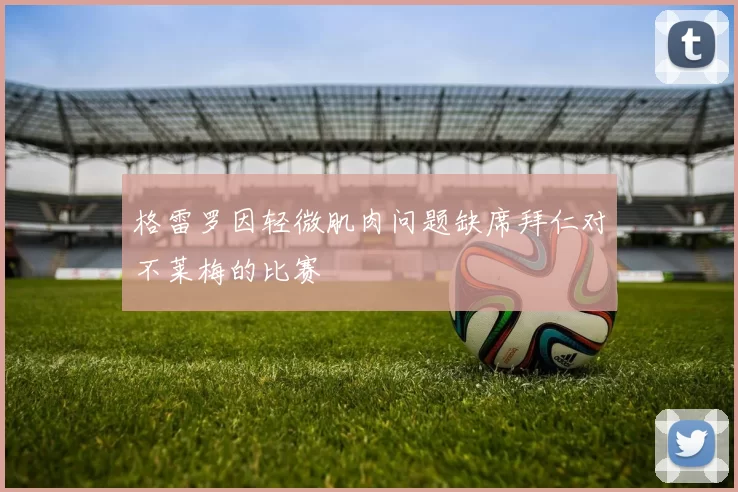 格雷罗因轻微肌肉问题缺席拜仁对不莱梅的比赛